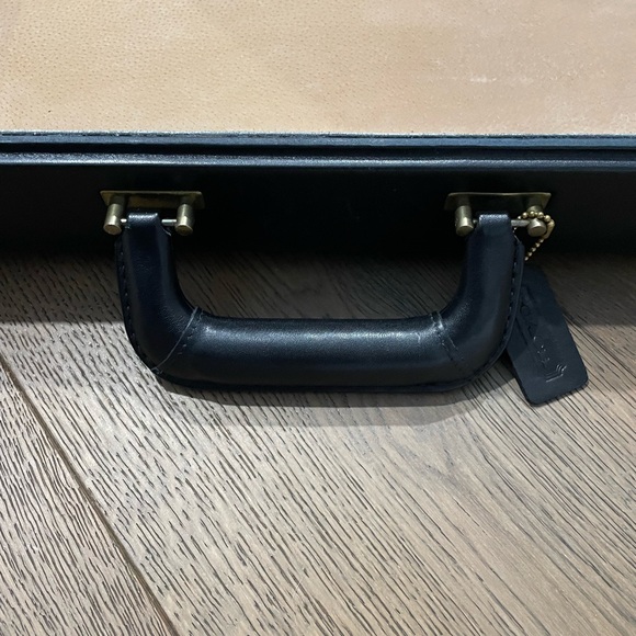 Coach Vintage Briefcase Black Leather Hardcase Original Hang Tags and Paperwork - Picture 5 of 15